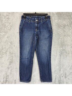 Armani Exchange Straight Jeans Womens 26 Blue Medium Wash Mid Rise Slim Denim